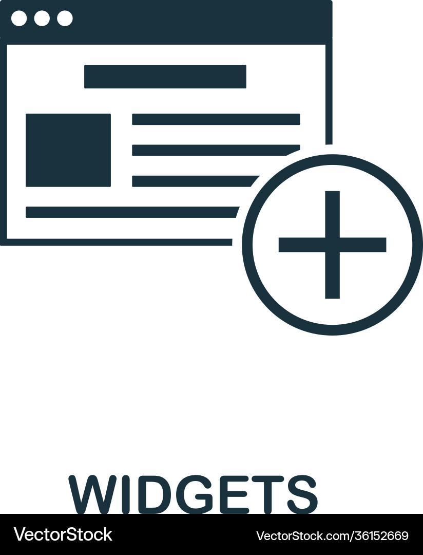 Widgets icon creative element design from content vector image