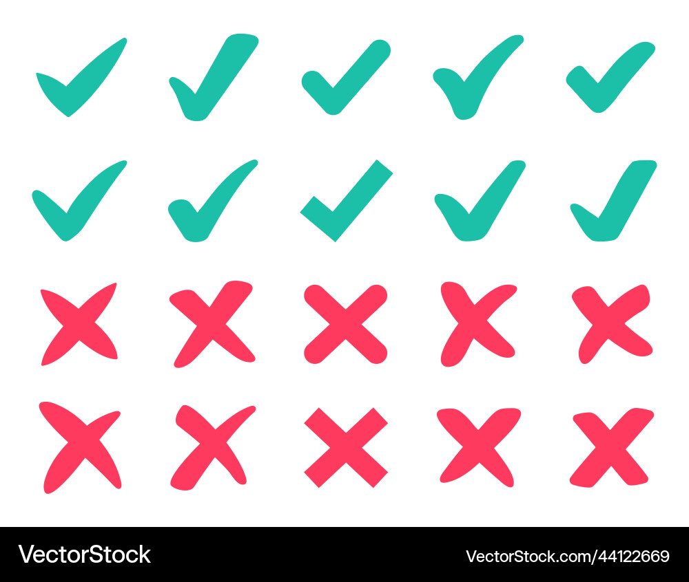 Wrong check mark icon long shadow for validation Wrong check mark icon long shadow for validation Vector Image