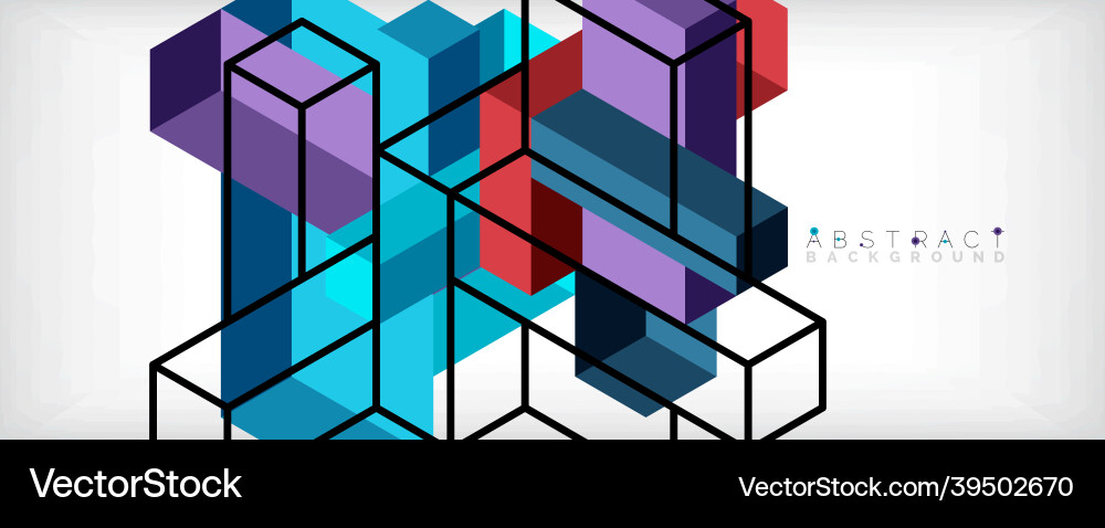 Abstract background 3d cubes cubic elements Abstract background 3d cubes cubic elements vector image