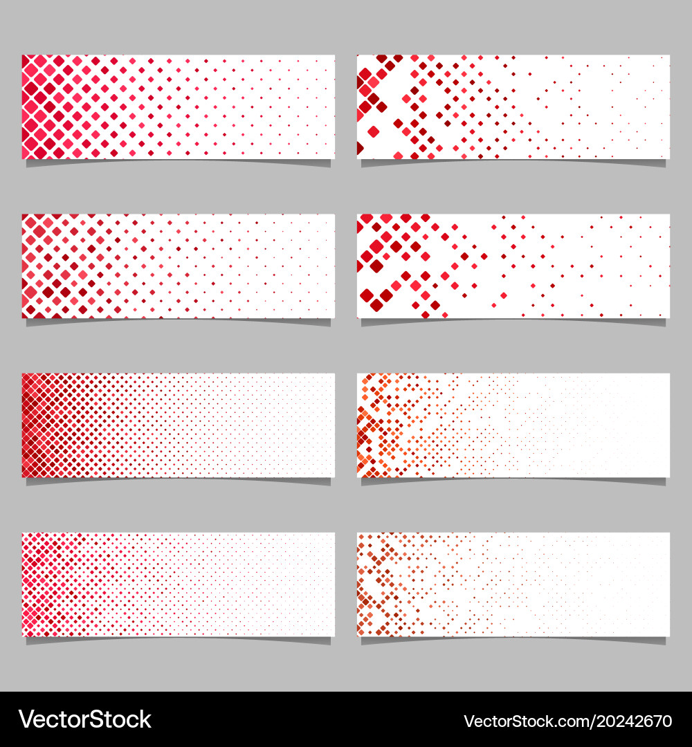 Abstract diagonal square pattern banner vector image