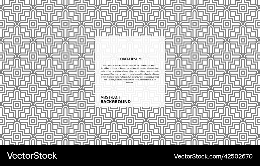 Abstract geometric cross square lines pattern Vector Image