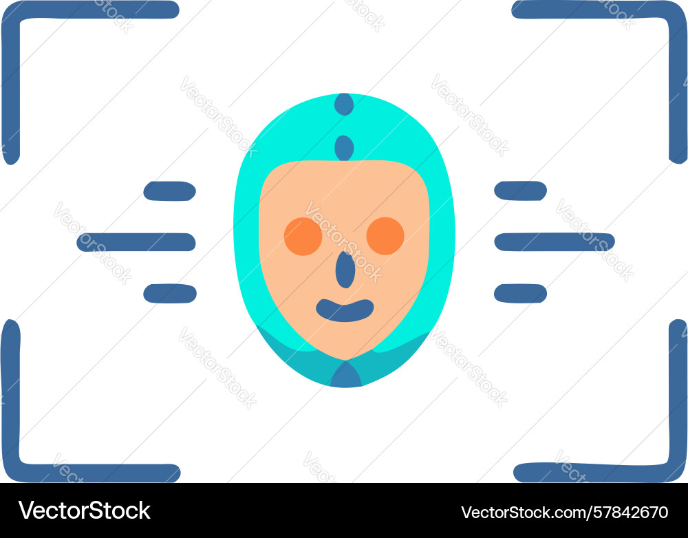 Ai face scanning advanced biometric verification Vector Image