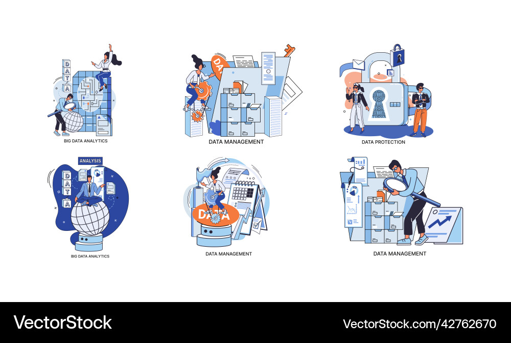 Big data analytics platform management Big data analytics platform management Vector Image