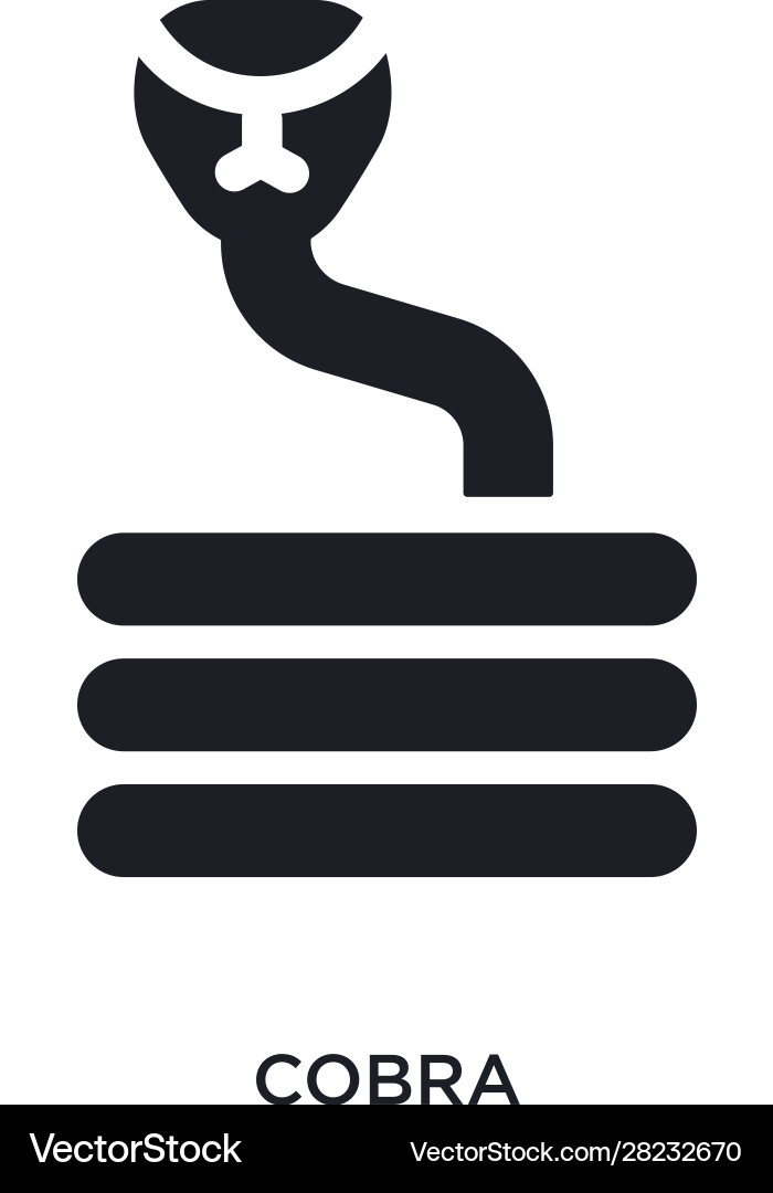 Black cobra isolated icon simple element from Vector Image