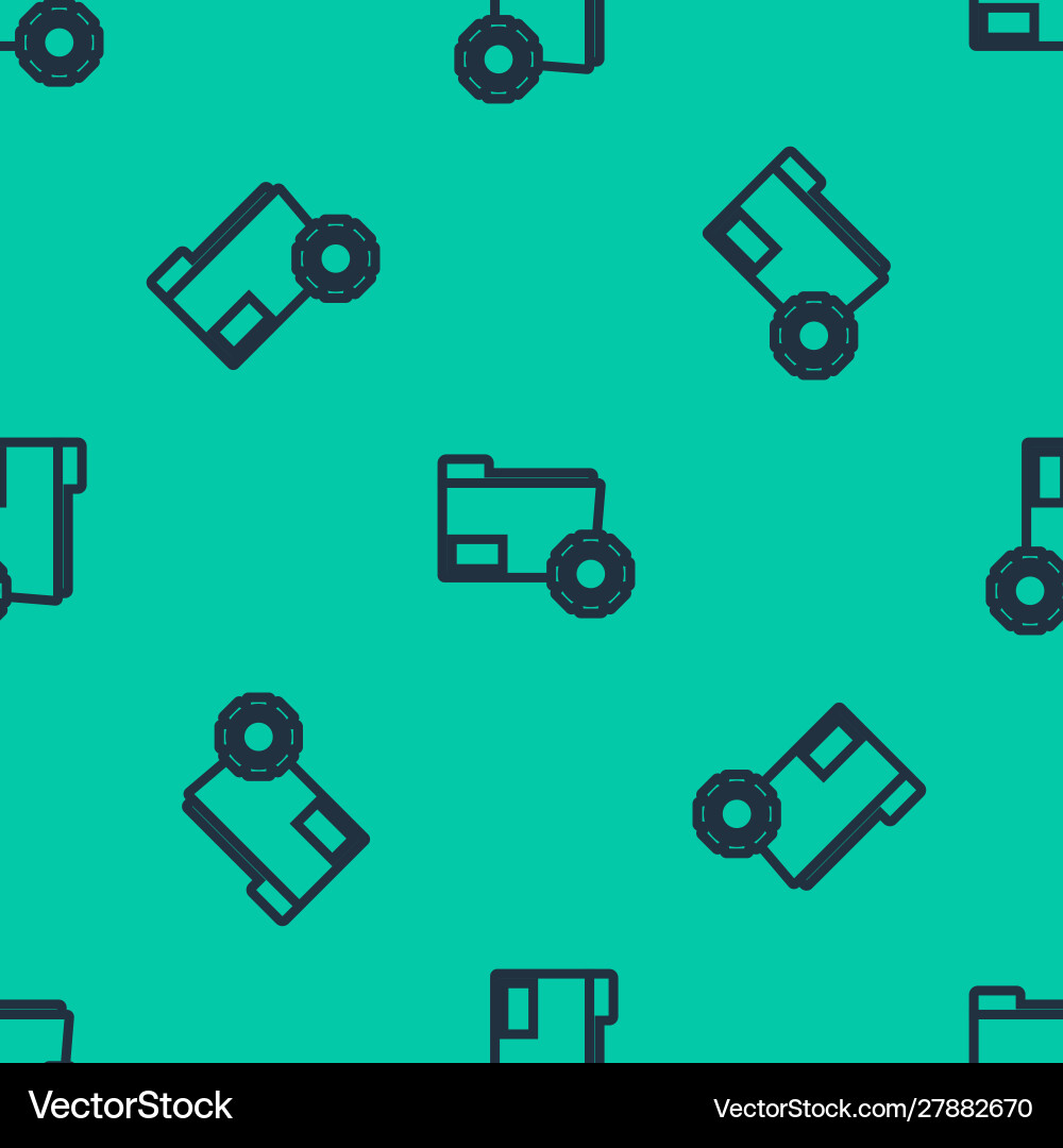 Blue line folder settings with gears icon isolated Blue line folder settings with gears icon isolated vector image