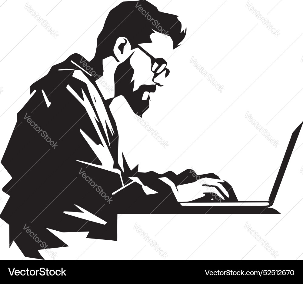 Code craftsman of coding creations Code craftsman of coding creations Vector Image