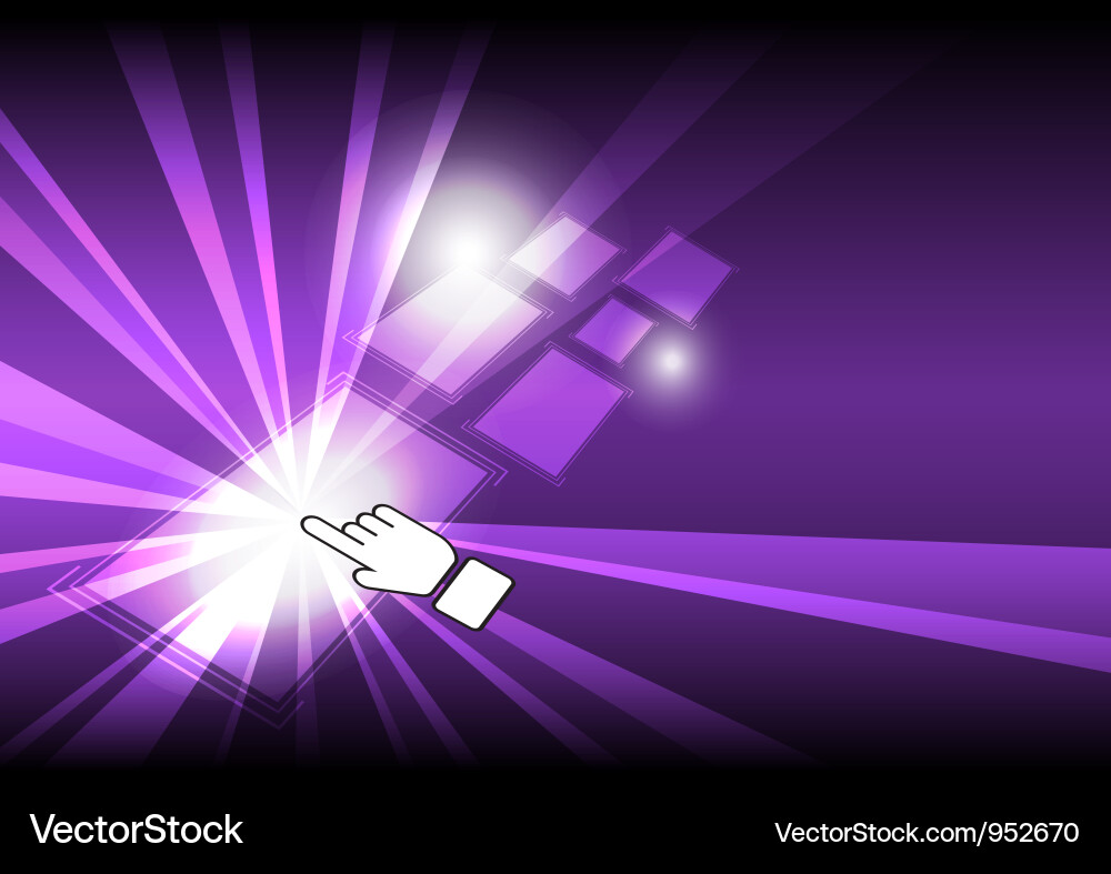 Cursor click modern button Vector Image