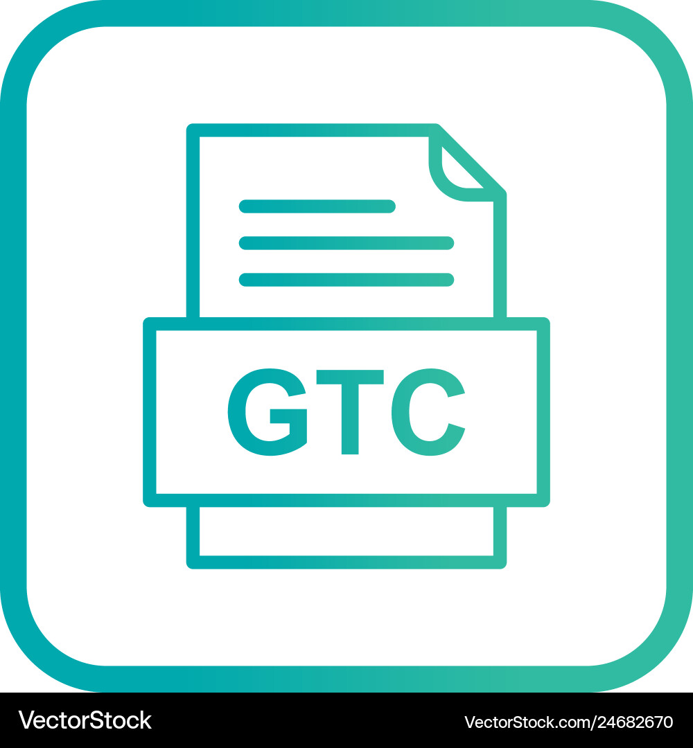 Gtc file document icon Vector Image