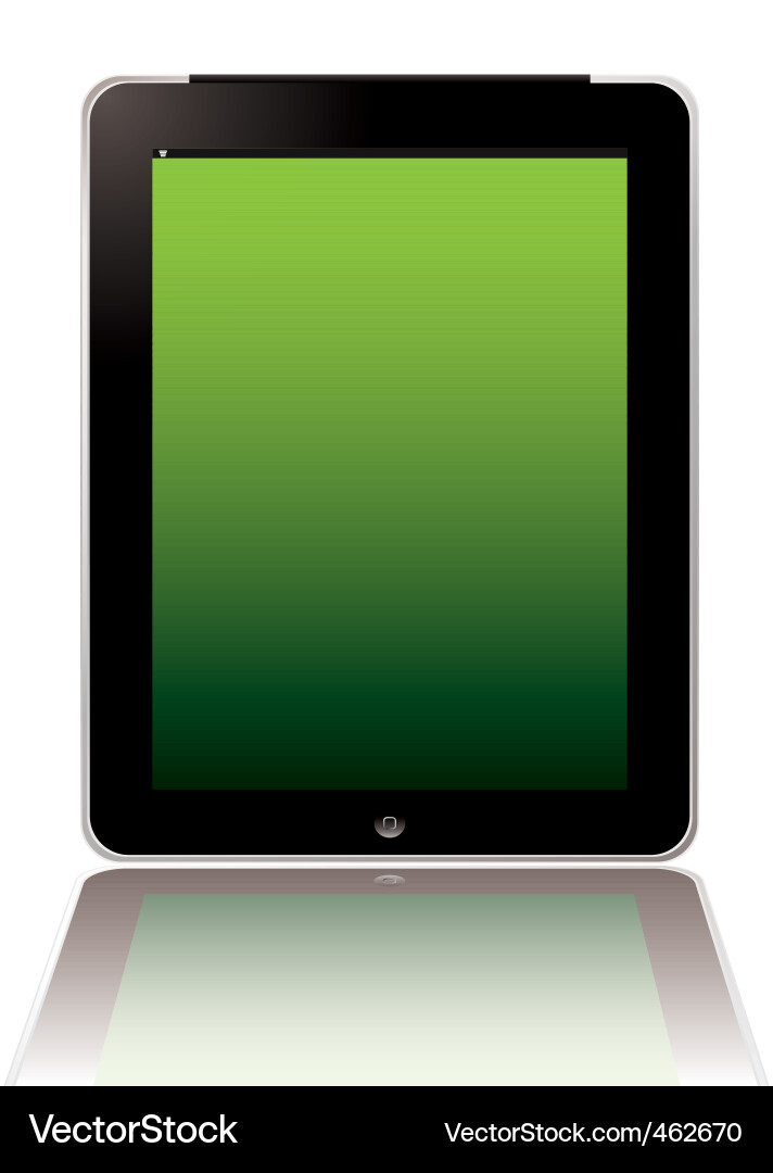 Handheld Tablet Computer Vector Image