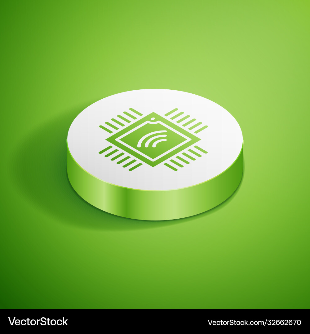 Isometric computer processor with microcircuits Isometric computer processor with microcircuits Vector Image