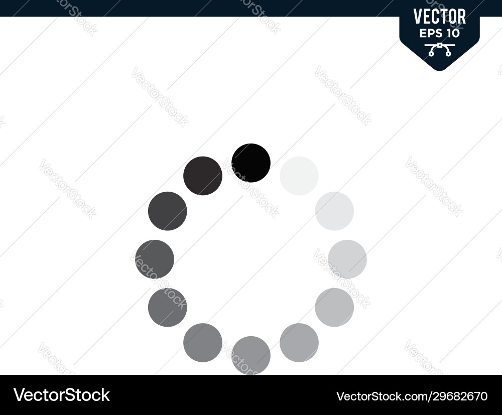 Loading progress icon collection in glyph style Loading progress icon collection in glyph style vector image