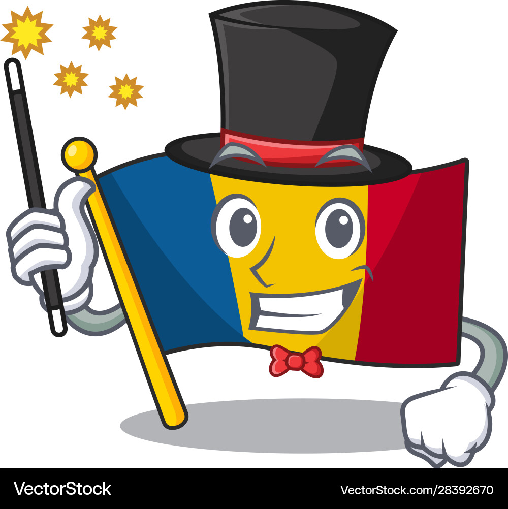 Mascot flag chad scroll performance Mascot flag chad scroll performance vector image