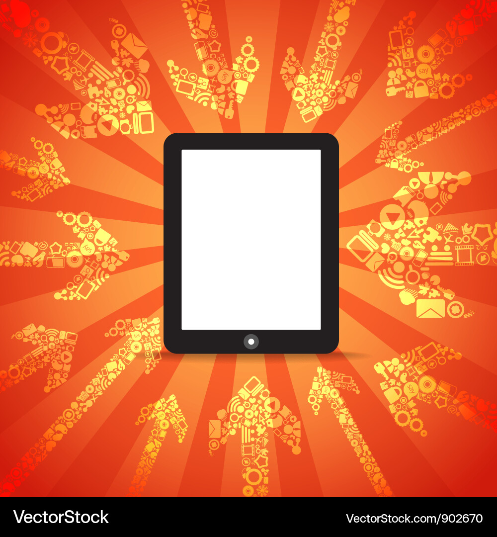 Modern mobile computer vector image