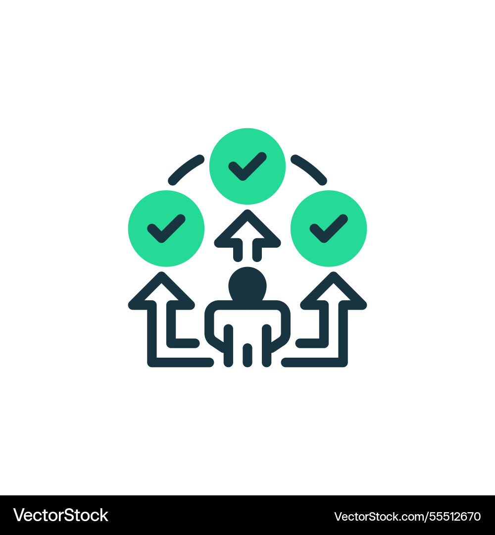 Multitasking two tone color icon linear style Multitasking two tone color icon linear style vector image