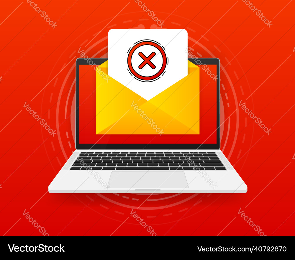 Not verification email message envelope Not verification email message envelope vector image