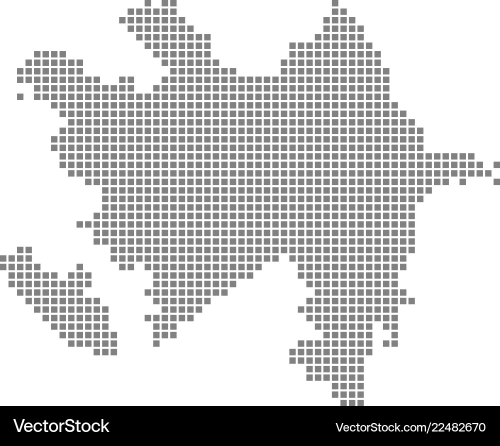 Pixelkarte von azerbaijan dotted isoliert Pixelkarte von azerbaijan dotted isoliert vektorbild