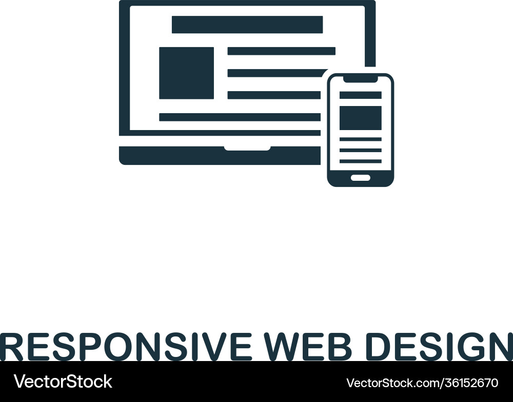Responsive web design icon creative element Responsive web design icon creative element vector image