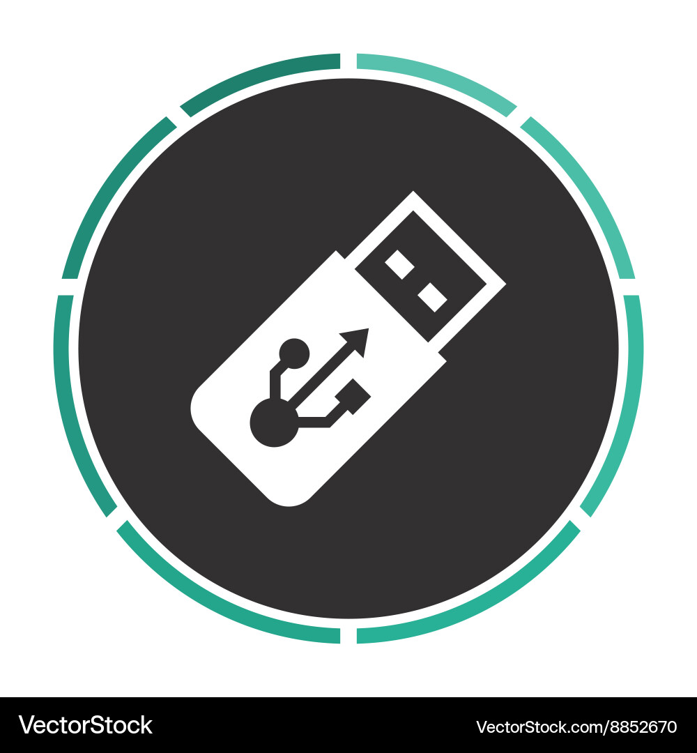 Usb flash drive computer symbol vector image