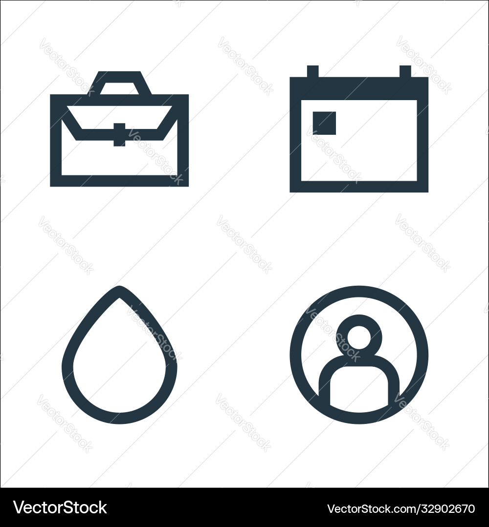 User interface line icons linear set quality vector image
