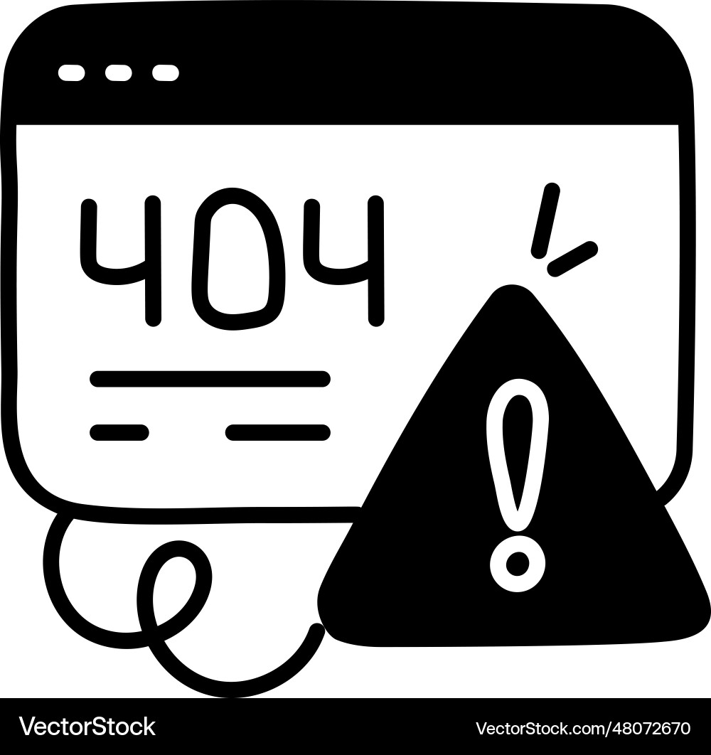 Web error Vector Image