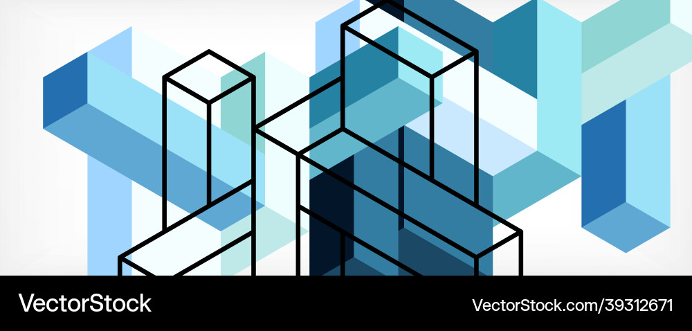 Abstract background 3d cubes cubic elements Abstract background 3d cubes cubic elements vector image