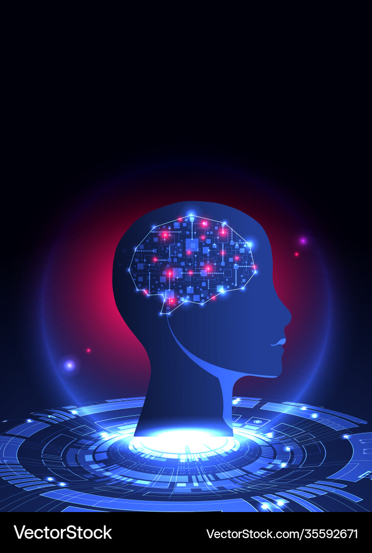 Artificial intelligence concept technology Vector Image