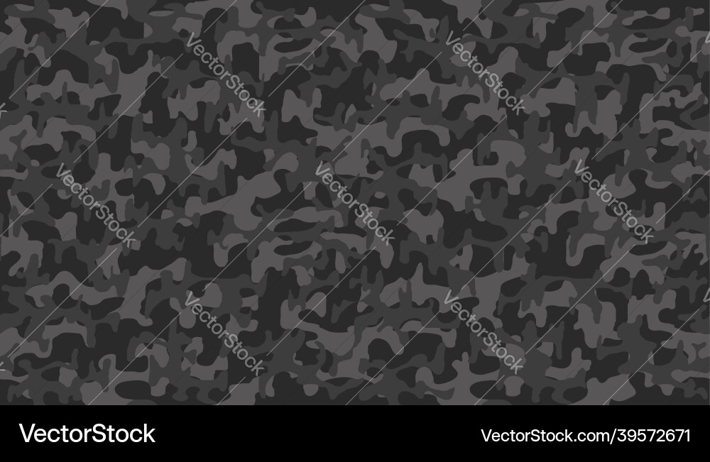 Black Camouflage Seamless Pattern Royalty Free Vector Image