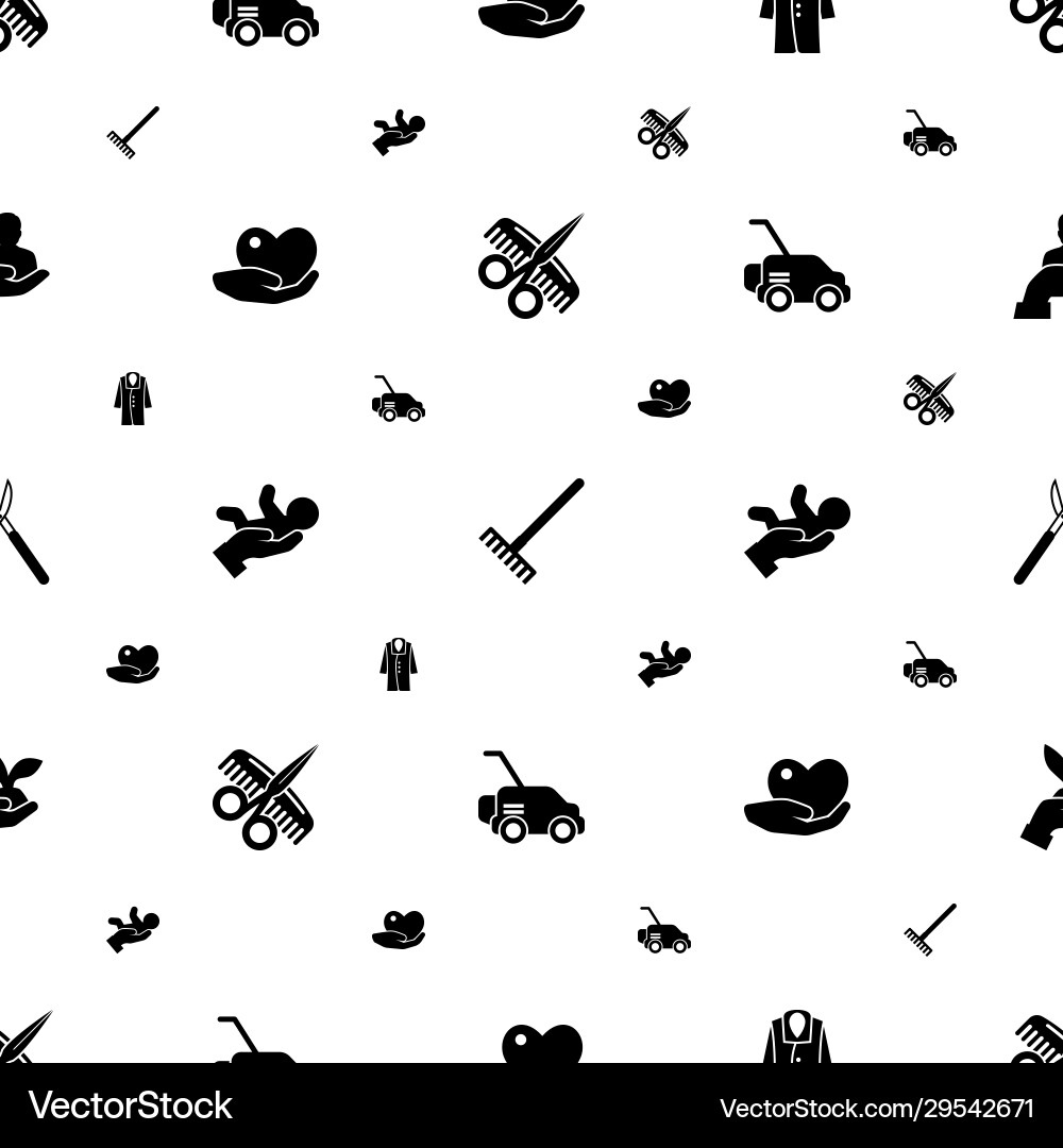 Care icons pattern seamless included editable Care icons pattern seamless included editable vector image