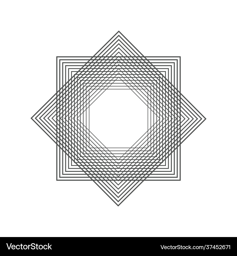 Decorative black geometric frame on a white Decorative black geometric frame on a white vector image