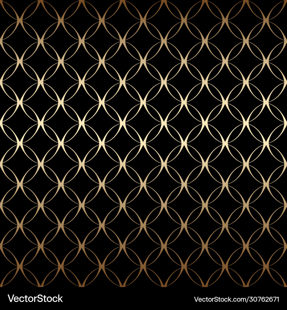 Gold Art Deco Circle Pattern vector image