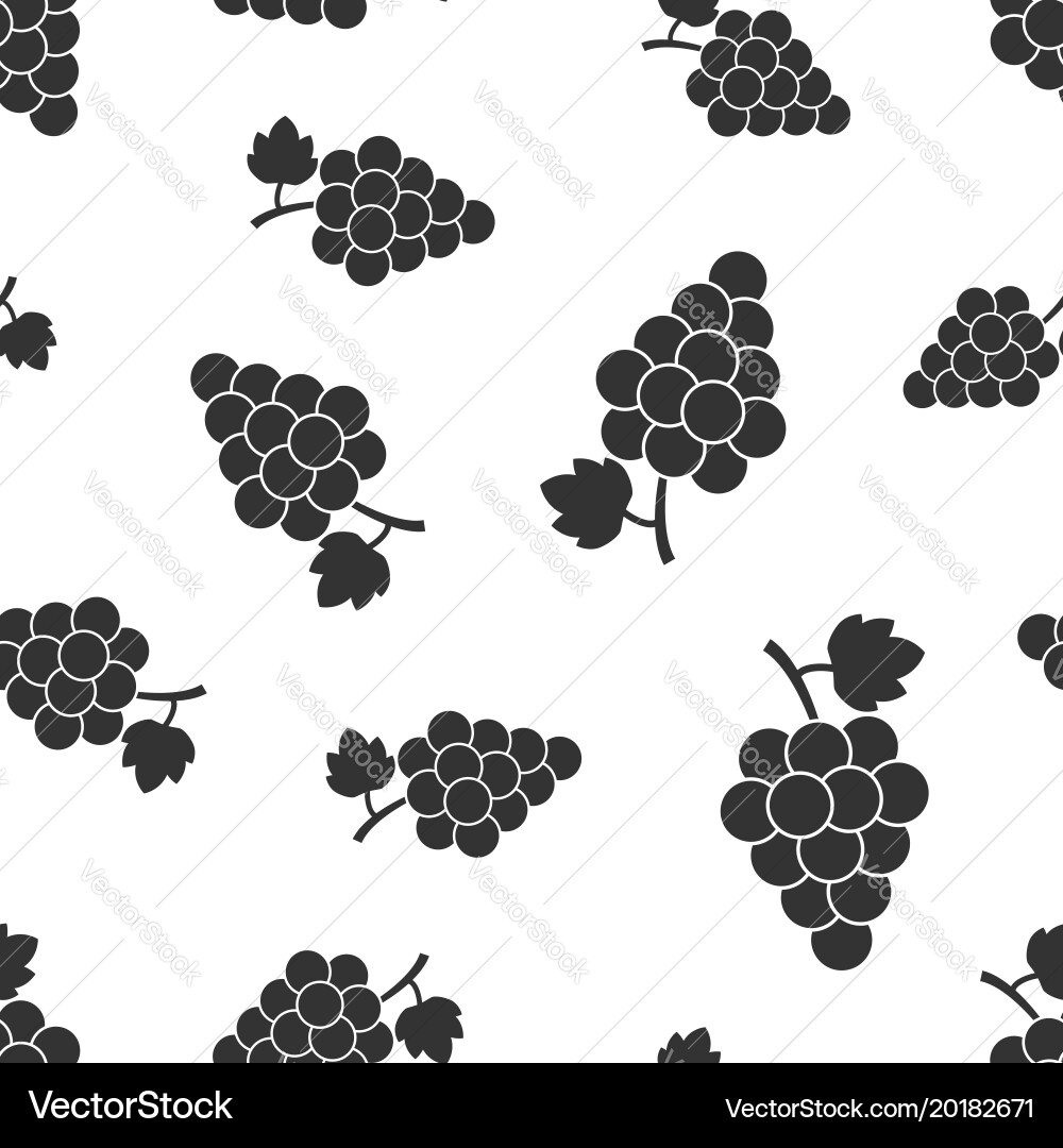 Grape fruit with leaf seamless pattern background vector image