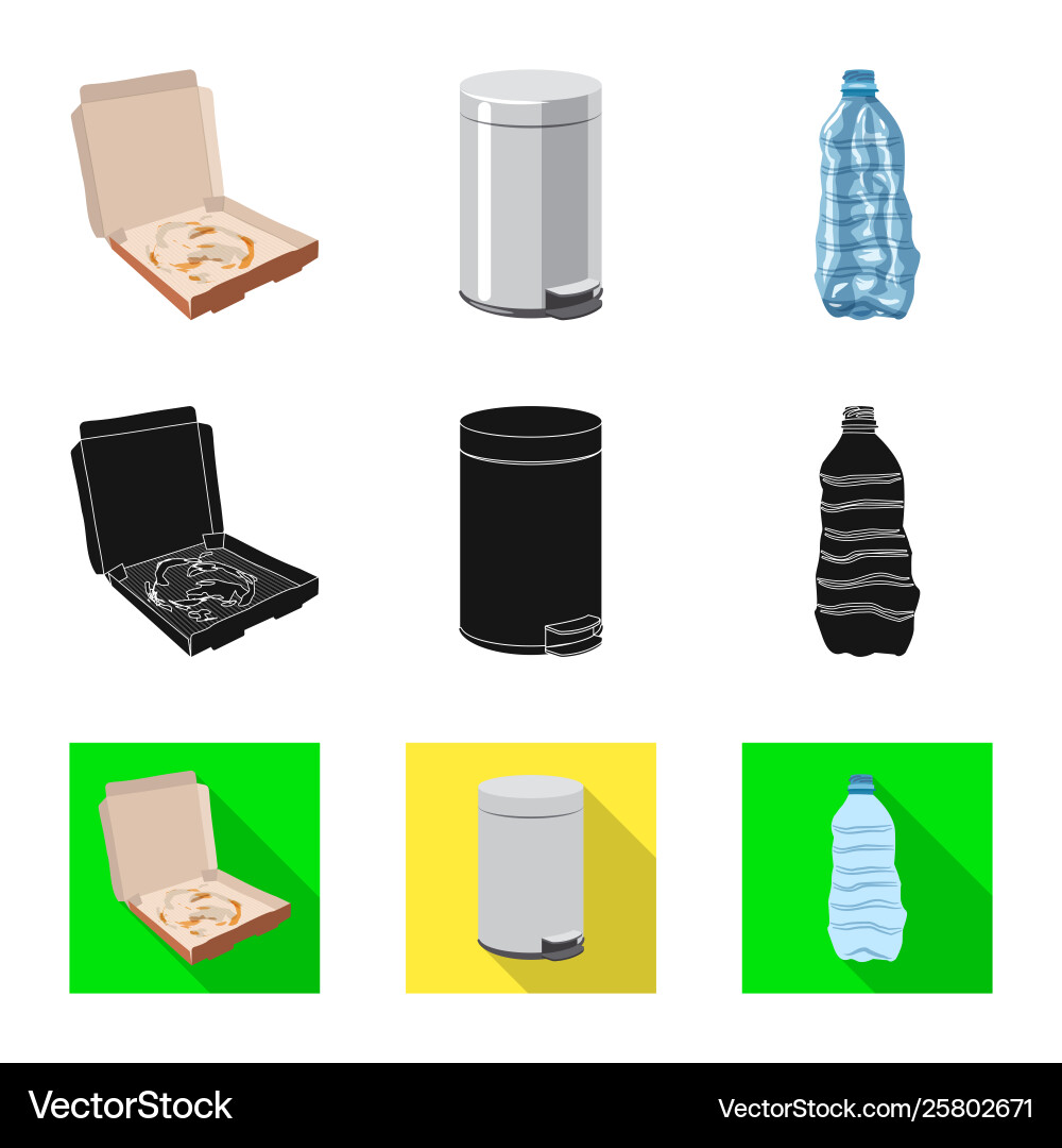 Isolated object dump and sort sign collection Isolated object dump and sort sign collection vector image