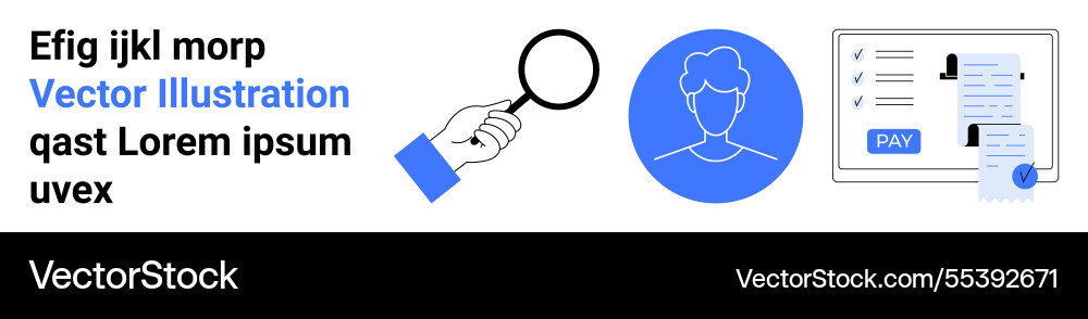 Job application process with profile review Job application process with profile review vector image