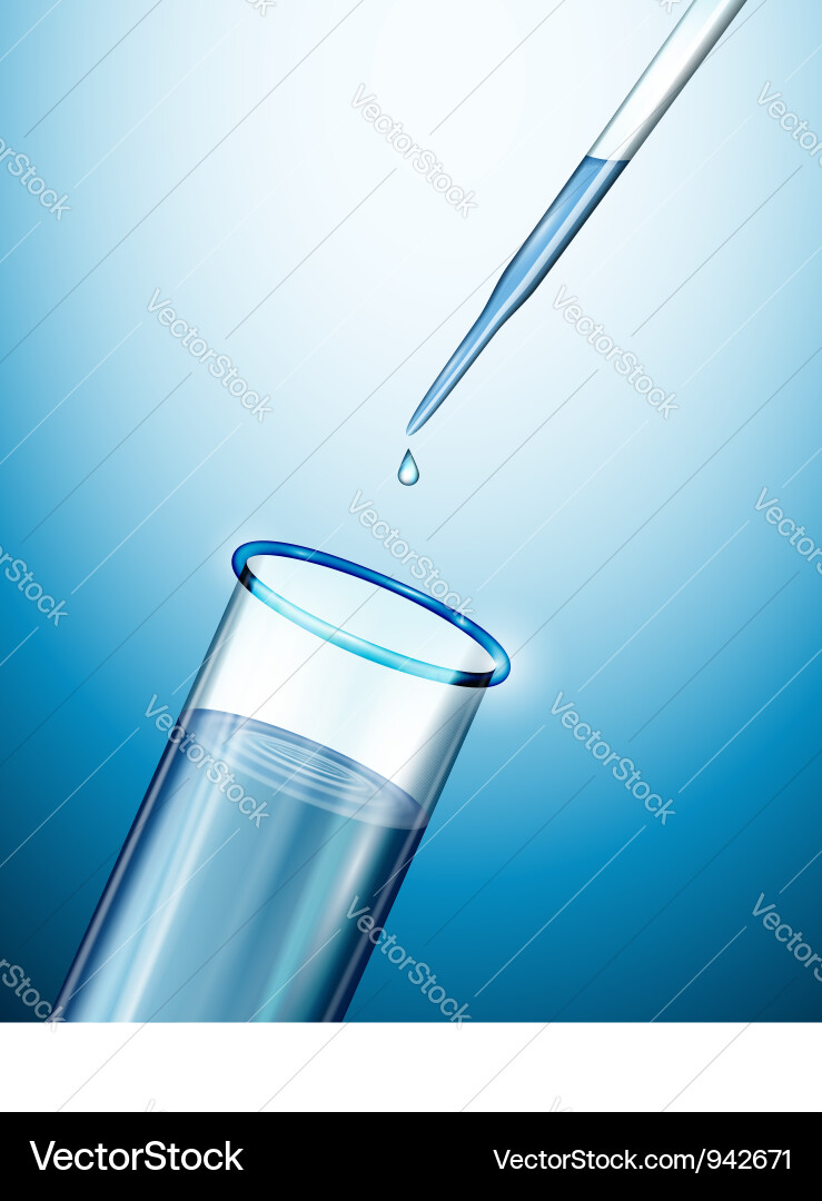 Laboratory Pipette with Flask vector image