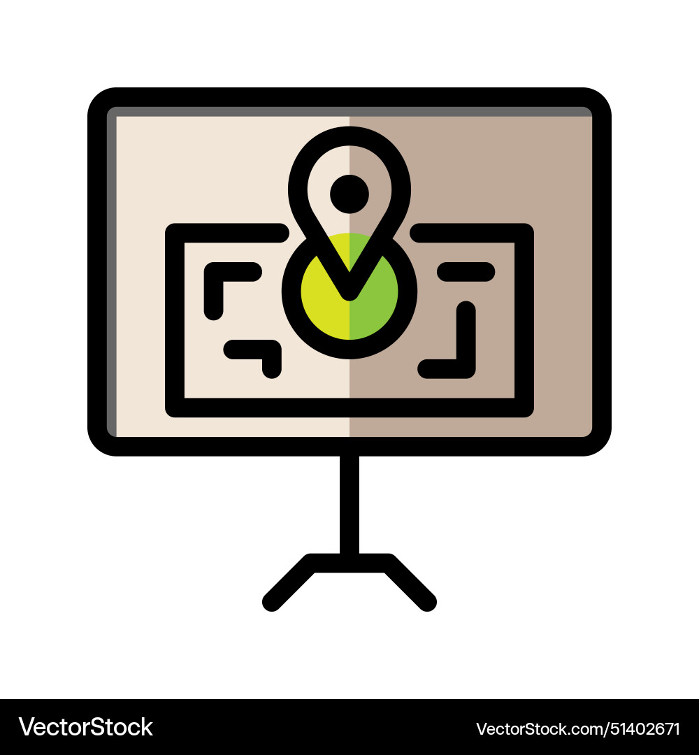 Map flat icon editable location marker navigation Map flat icon editable location marker navigation Vector Image