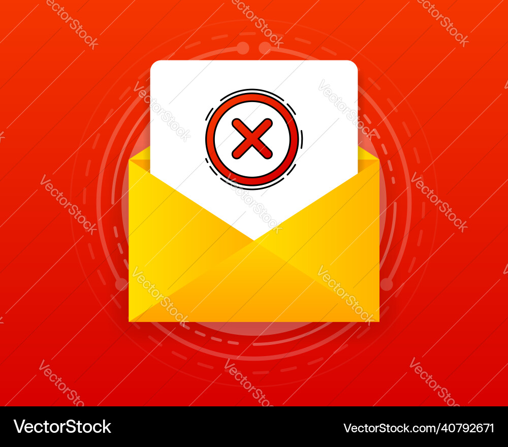 Not verification email message envelope Not verification email message envelope vector image