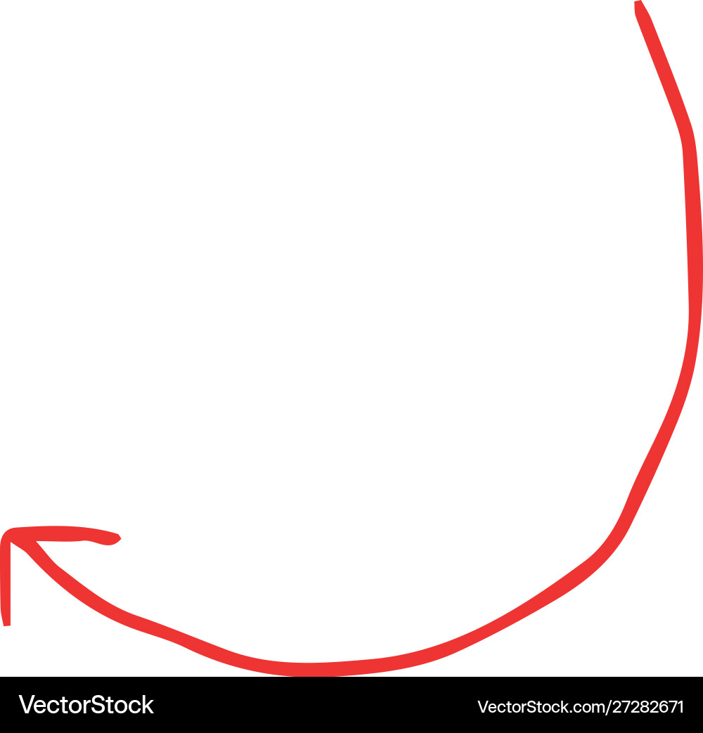 Red and simple thin arrow variation Vector Image