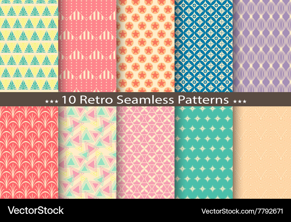 Retro Pattern Swatches vector image