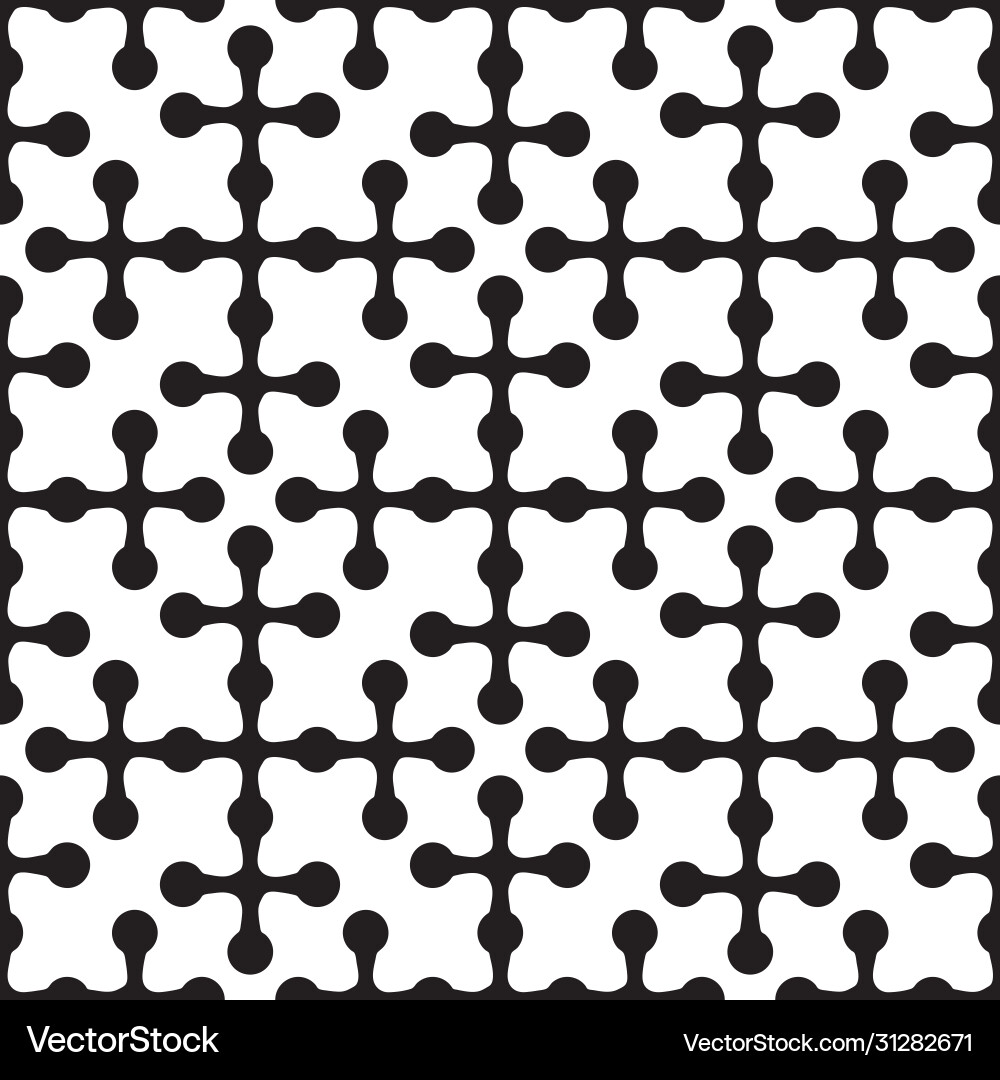 Seamless pattern abstract crosses with circles Vector Image