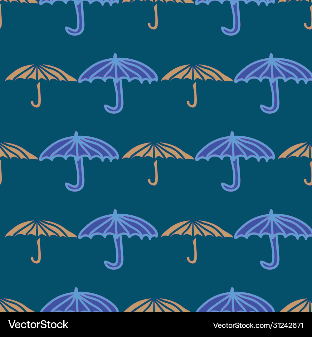 Seamless pattern with umbrellas in rows Seamless pattern with umbrellas in rows vector image