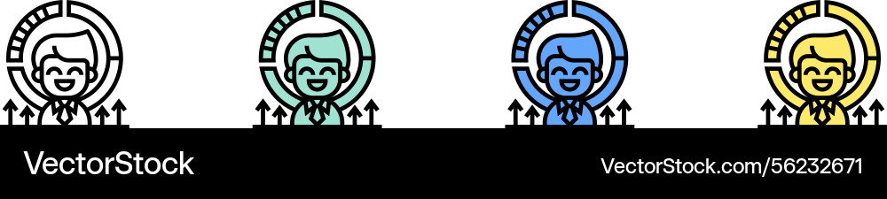 Segmentierungssymbol grün blau und gelb Segmentierungssymbol grün blau und gelb vektorbild