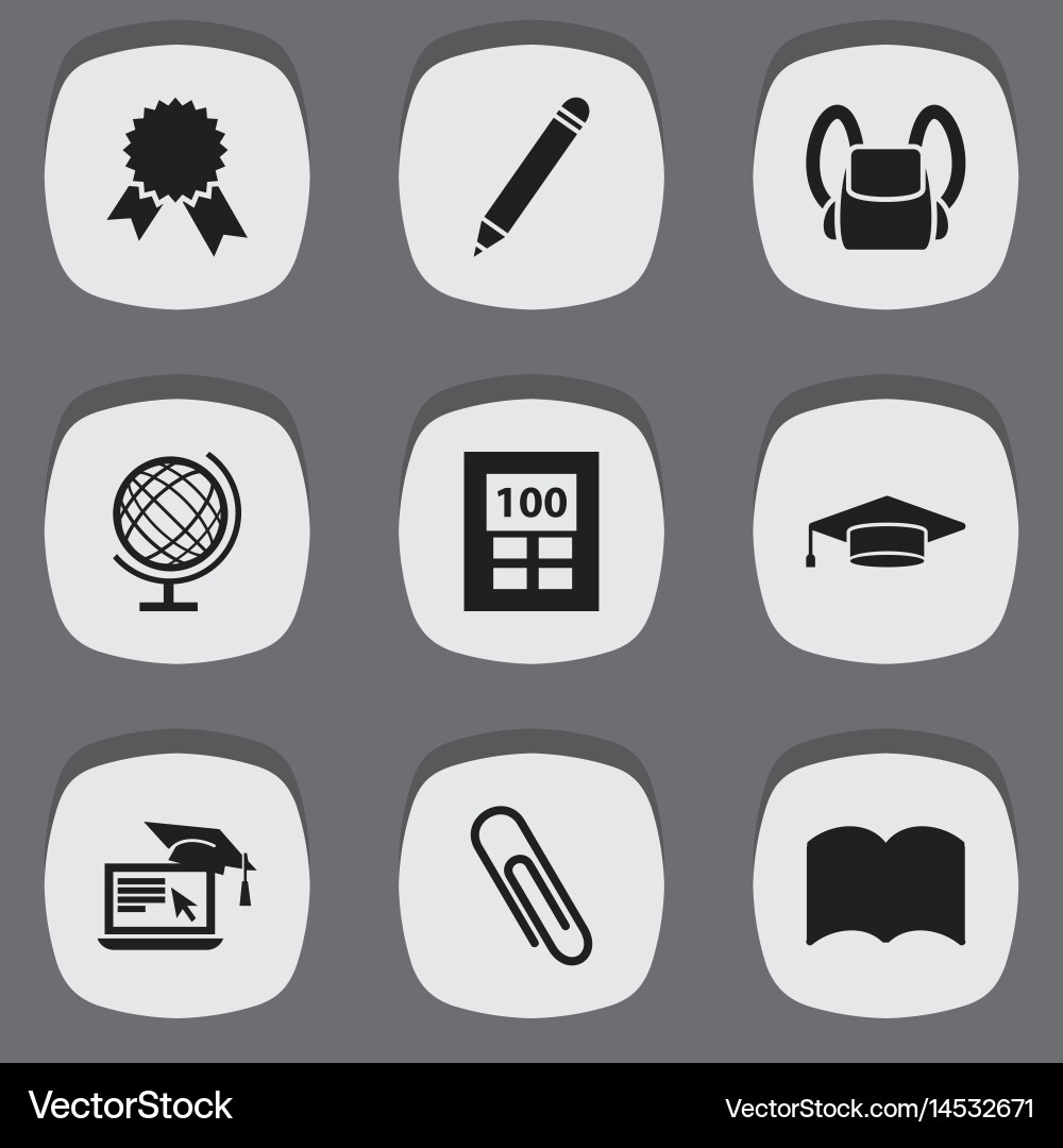 Set of 9 editable science icons includes symbols Vector Image