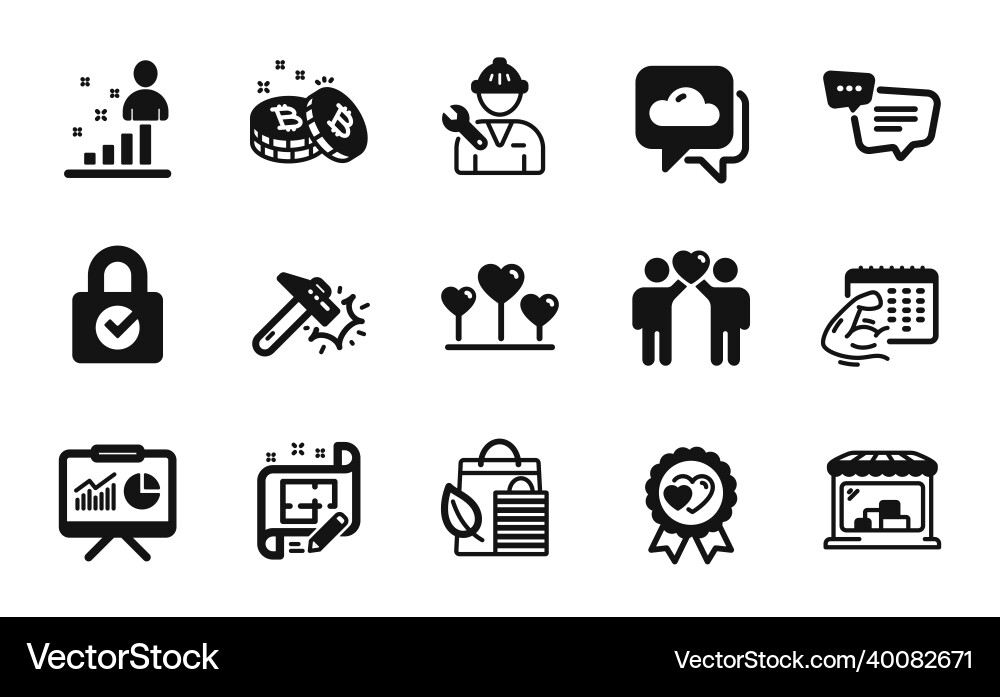 Set of stats architect plan and text Set of stats architect plan and text vector image