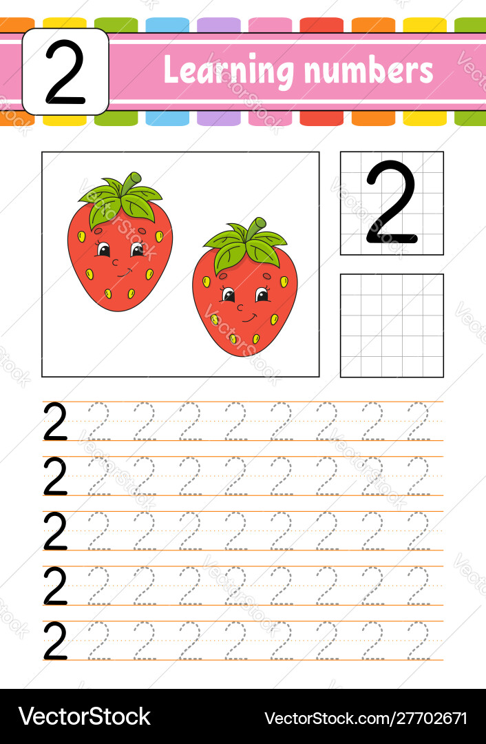 Trace and write handwriting practice learning Trace and write handwriting practice learning vector image