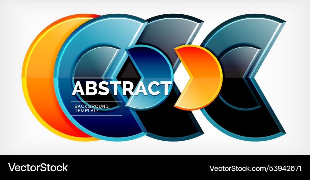 Trendy round shapes with triangular angle design Vector Image