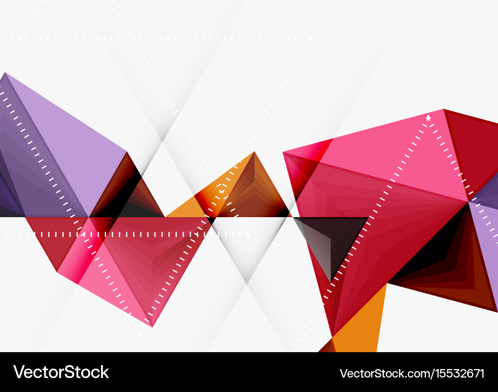 Triangular low poly a4 size geometric vector image