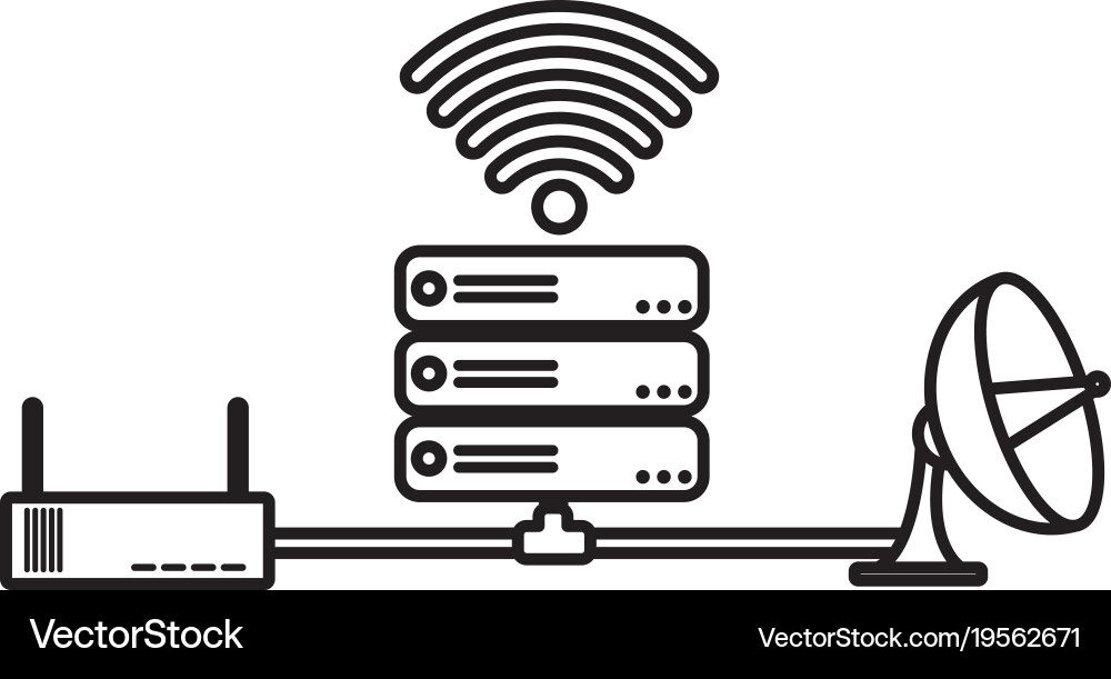 Web hosting design vector image