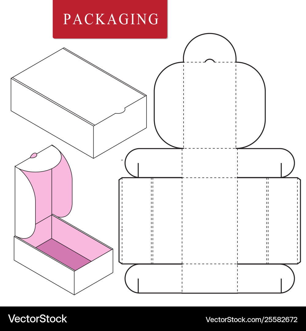 Boxpackage template isolated Boxpackage template isolated vector image