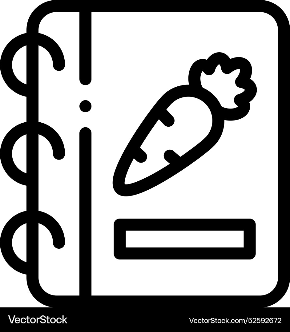Cookbook icon thin linear style design isolated Vector Image