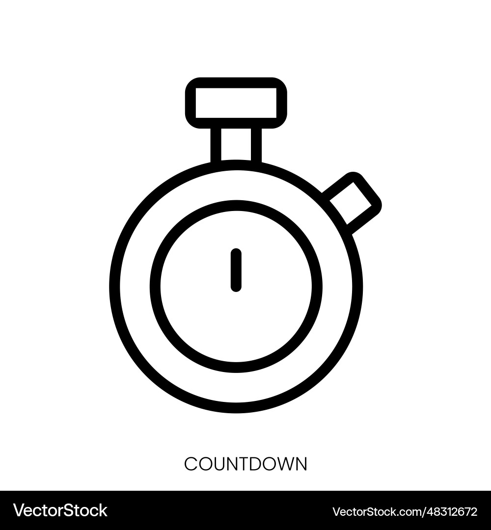 Countdown icon line art style design isolated Countdown icon line art style design isolated vector image